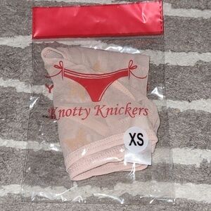 Knotty Knickers Size XS Light Pink Star Patterend Underwear